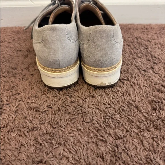Clarks Teadale Rhea Oxfords Light Grey Suede Shoes Size 10 - Picture 6 of 11